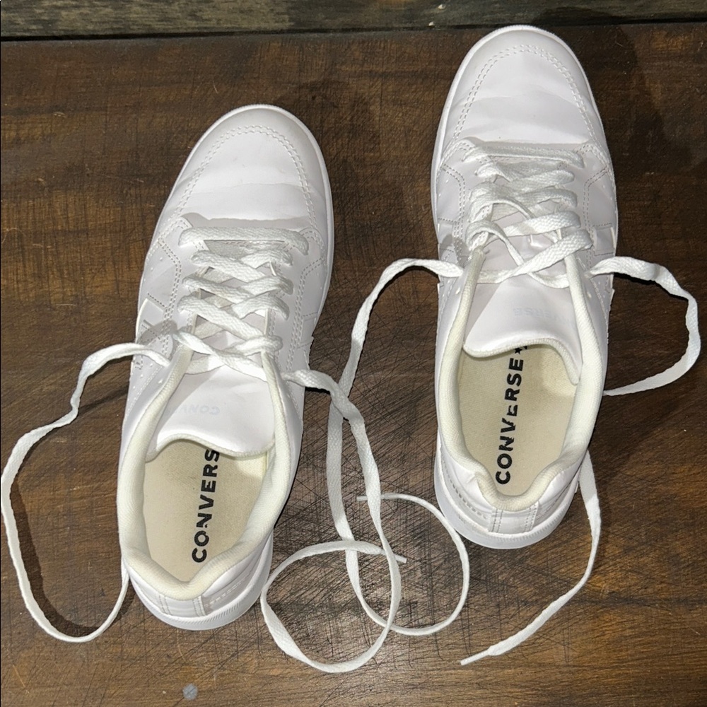 Converse White Leather Sneakers - Picture 11 of 11